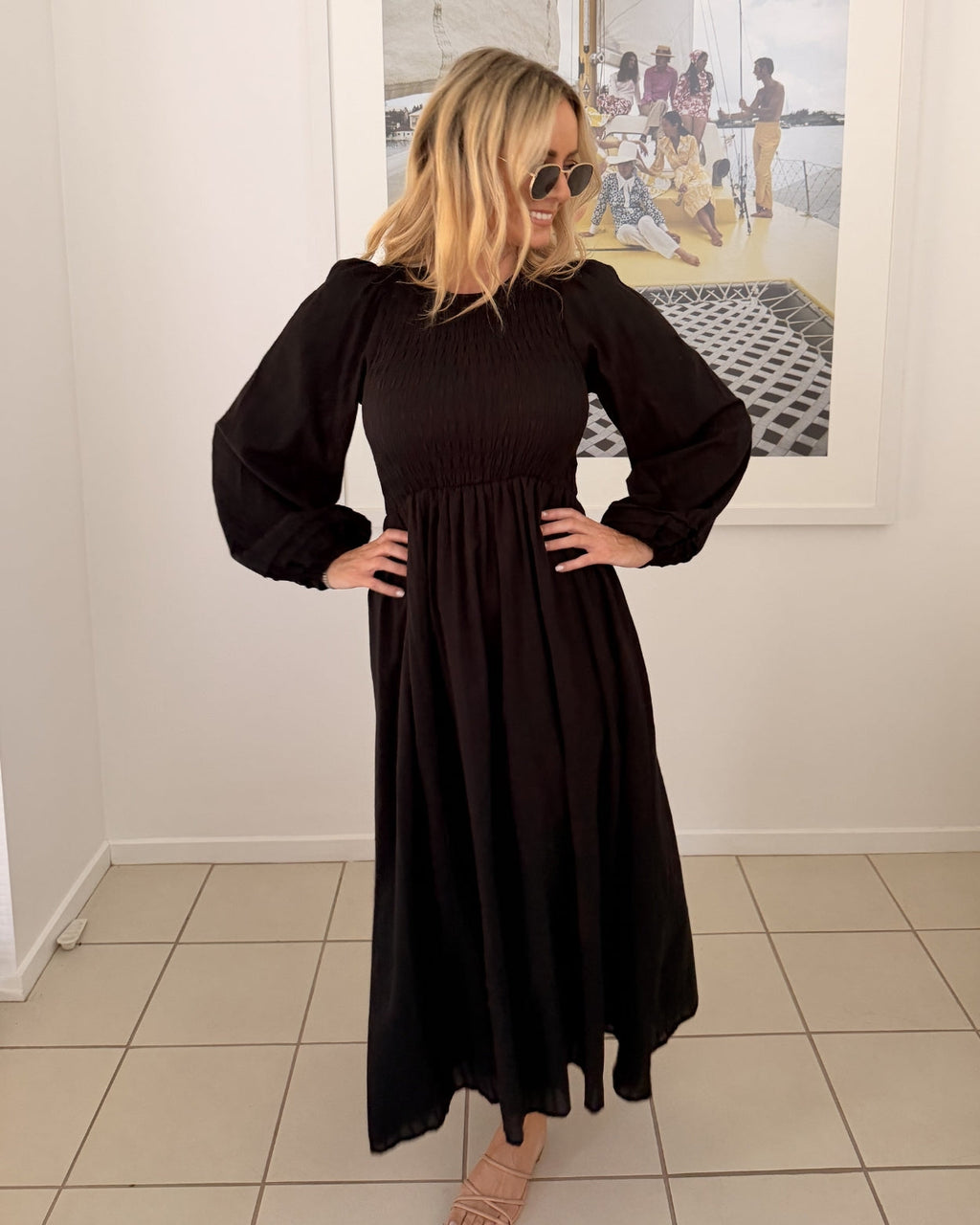 Iolana Dress - Black Long Sleeve
