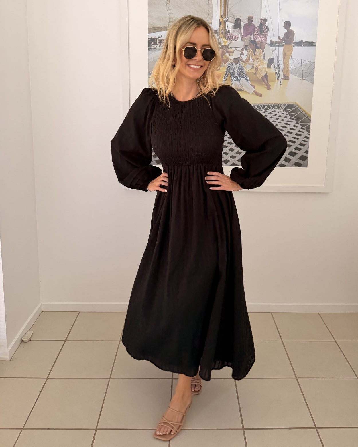 Iolana Dress - Black Long Sleeve
