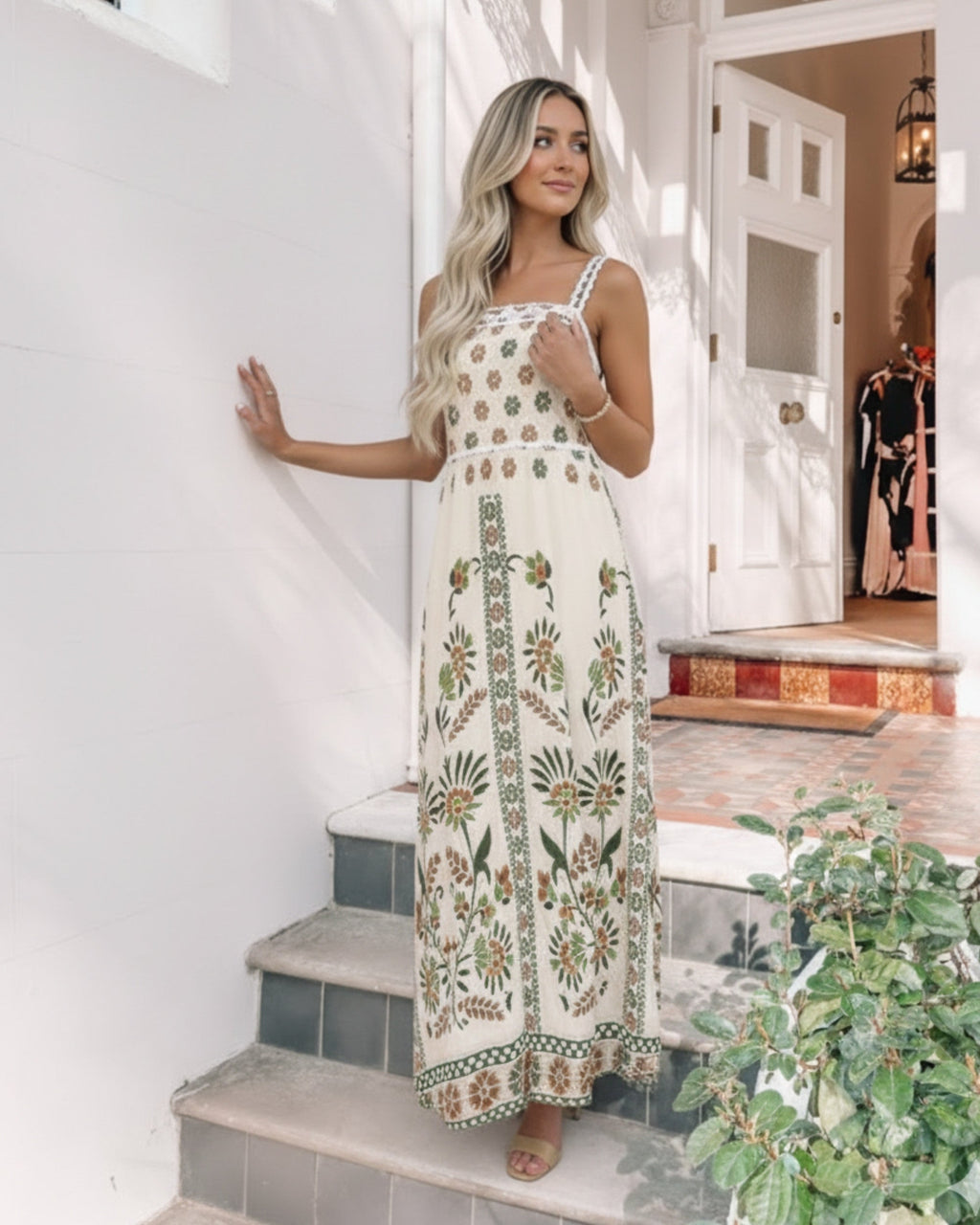 Ione Dress - Green Multi