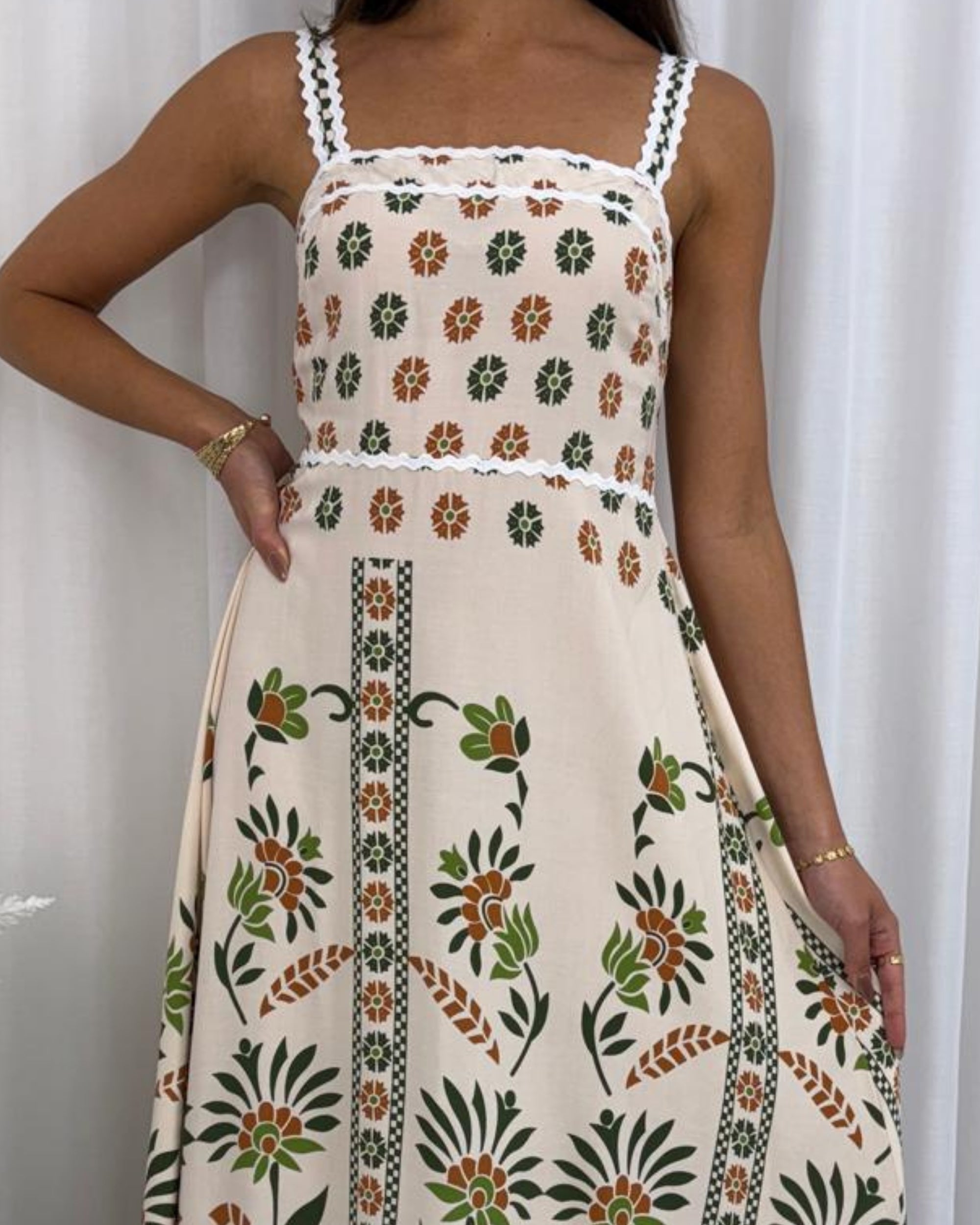 Ione Dress - Green Multi