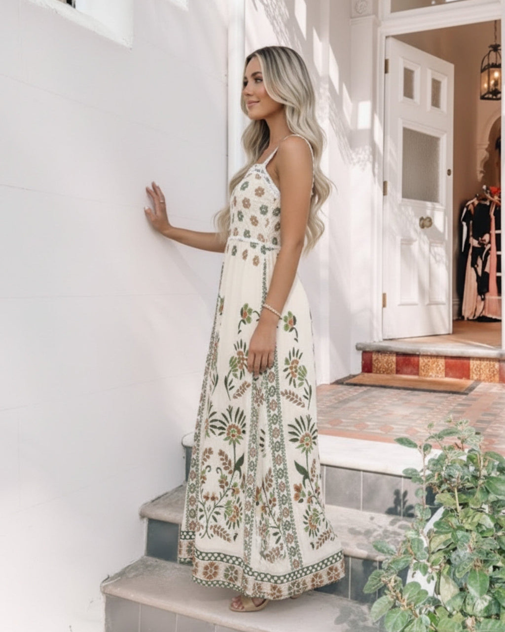Ione Dress - Green Multi