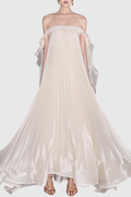 Johan Off Shoulder Pleated Maxi Dress
