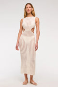 Crochet-Style Cutout Maxi Dress Coverup