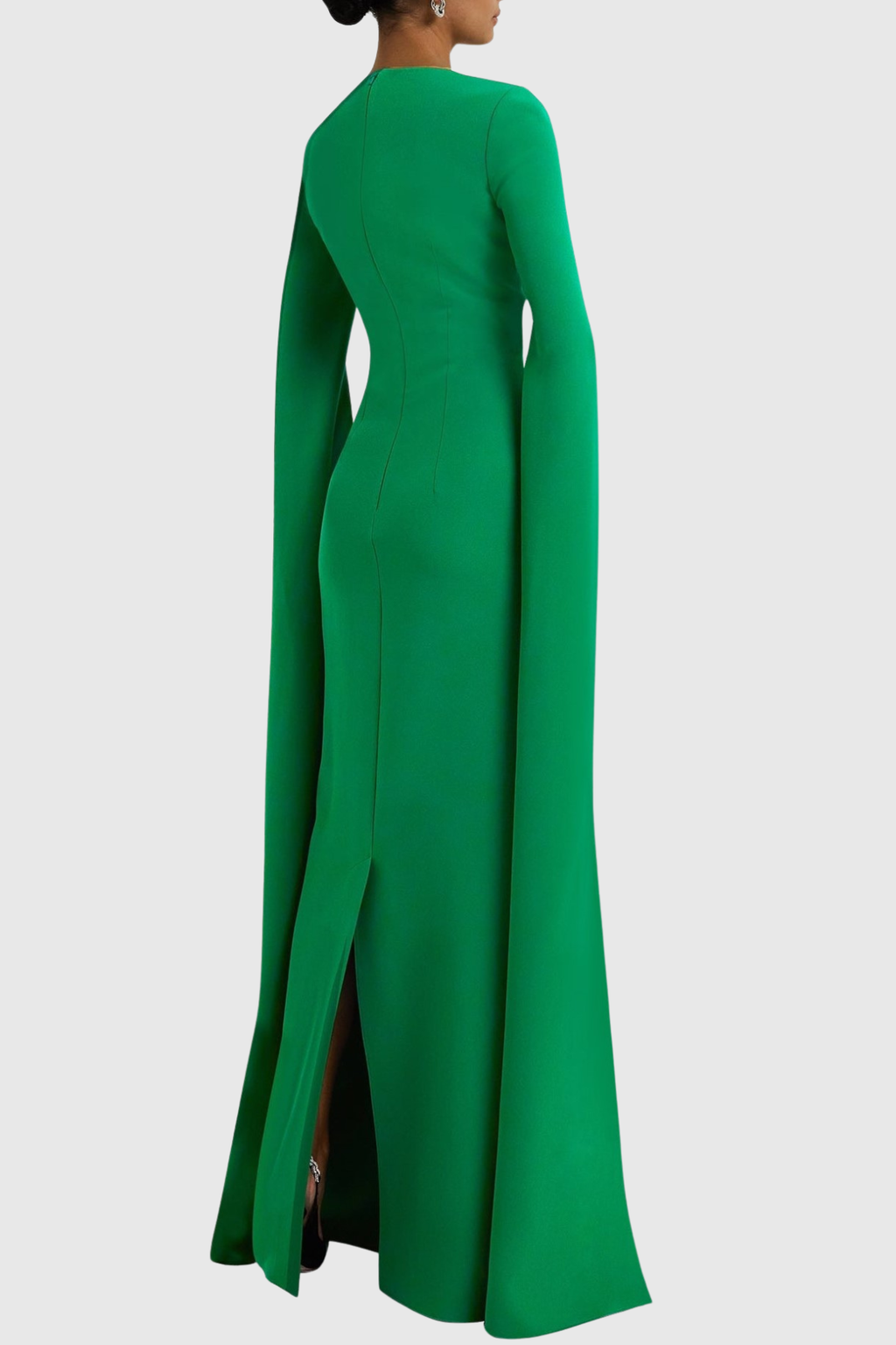 Kateri Cape Sleeve Maxi Dress - Green