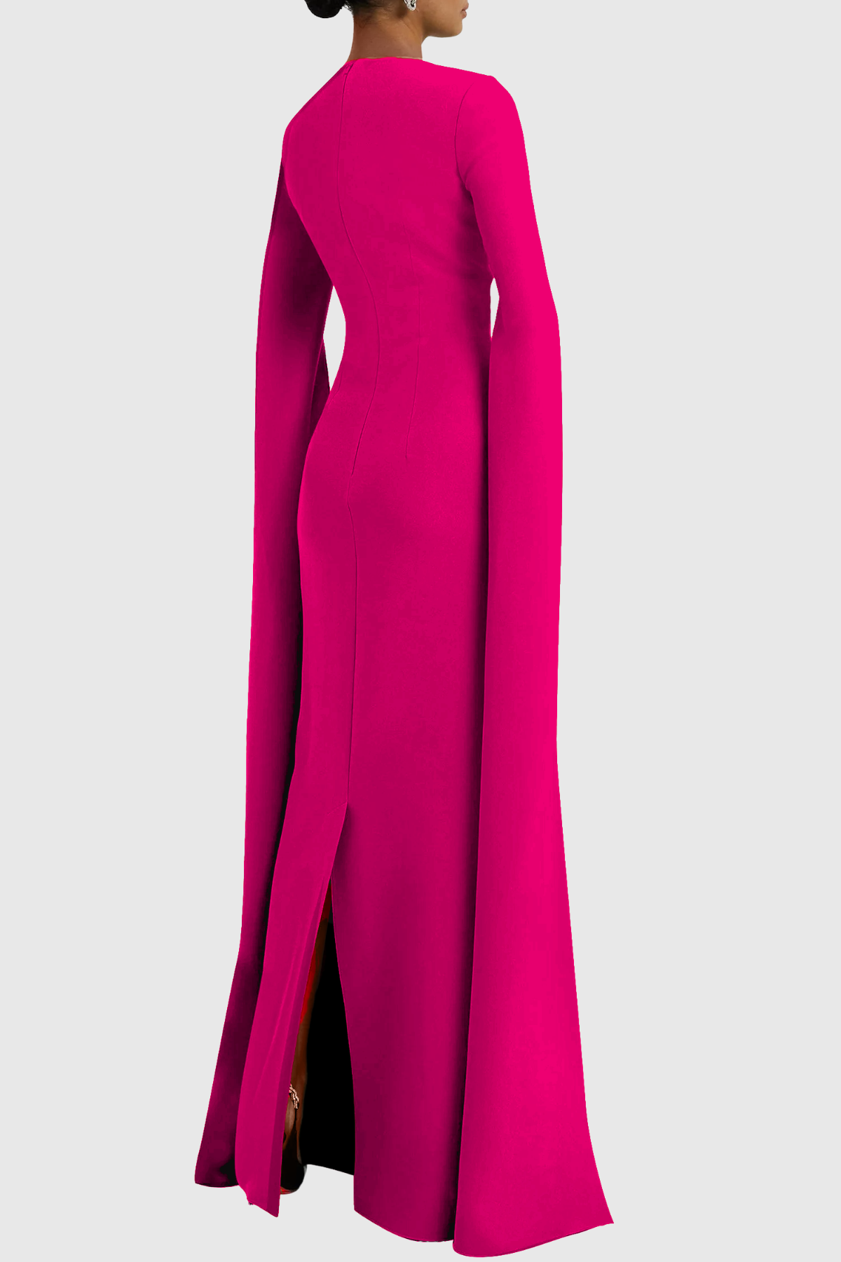 Kateri Cape Sleeve Maxi Dress - Pink
