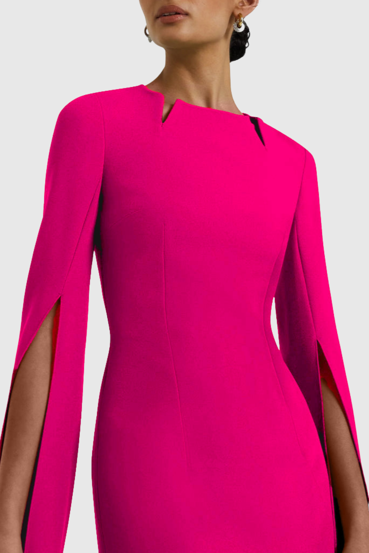 Kateri Cape Sleeve Maxi Dress - Pink