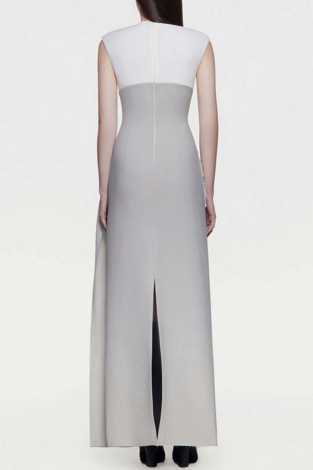 Kayra Sleeveless Draped Maxi Dress - Grey