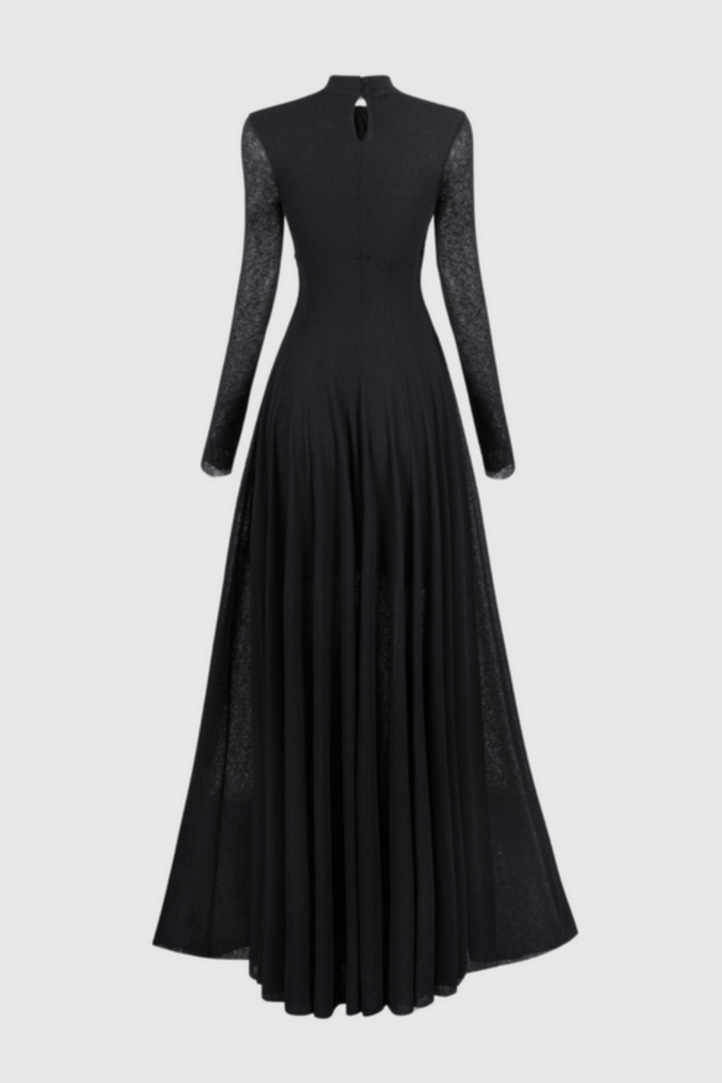 Khadia Twist Long Sleeve Maxi Dress - Black
