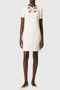 Kira Short Sleeves Flower Mini Dress