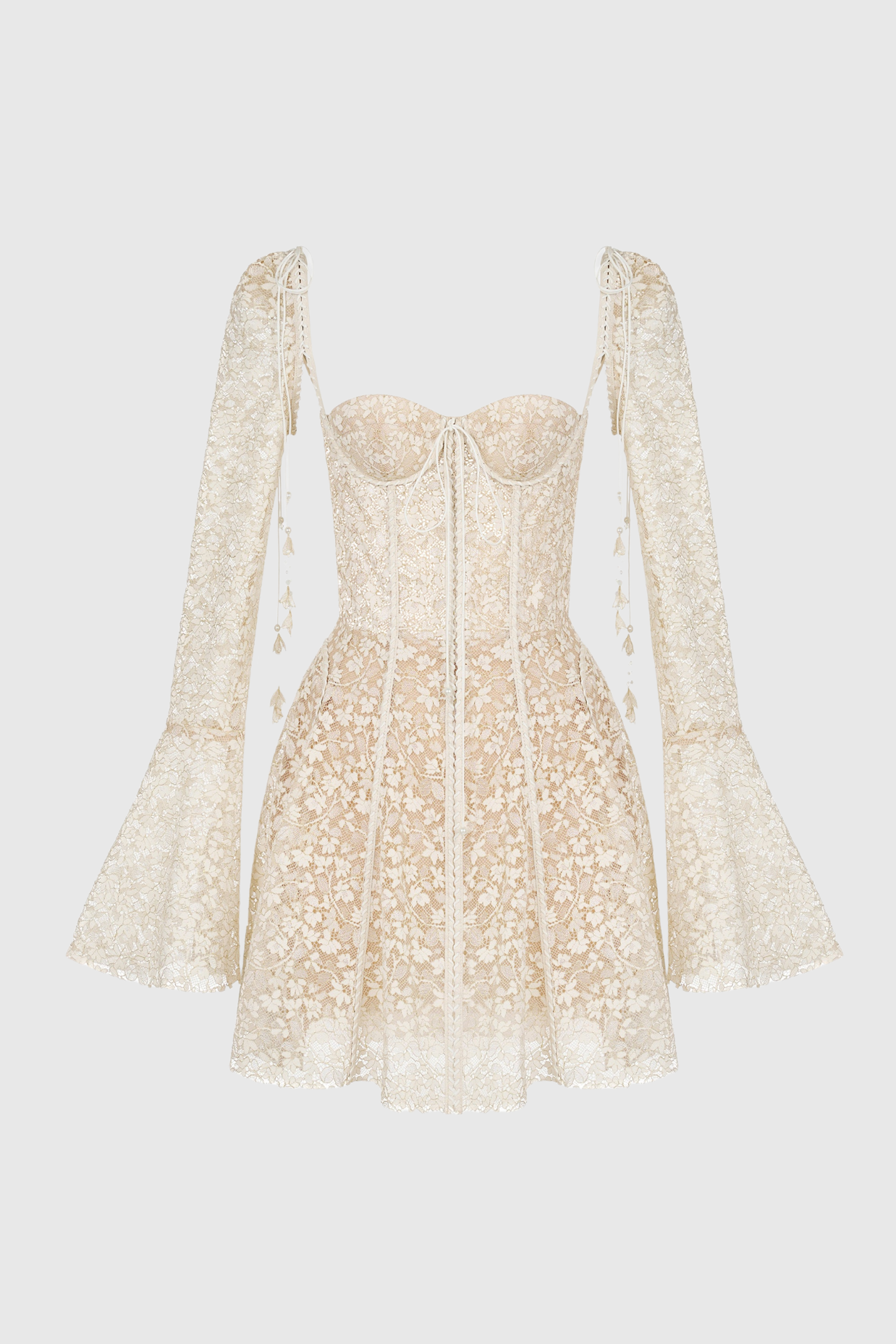 Koprae Lace Jacquard Mini Dress