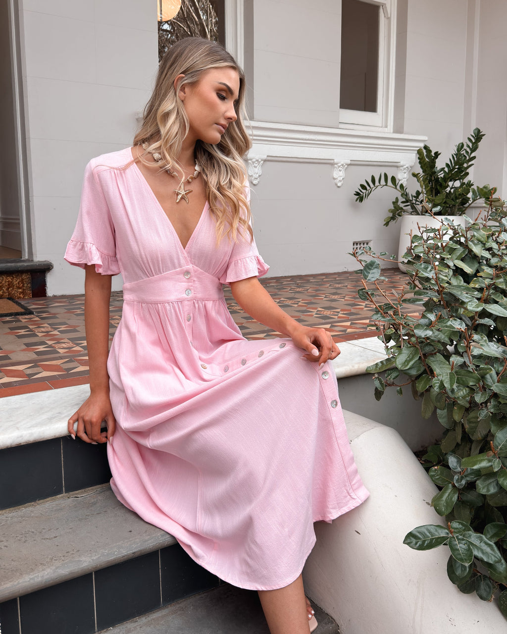 Korbela Dress - Powder Pink