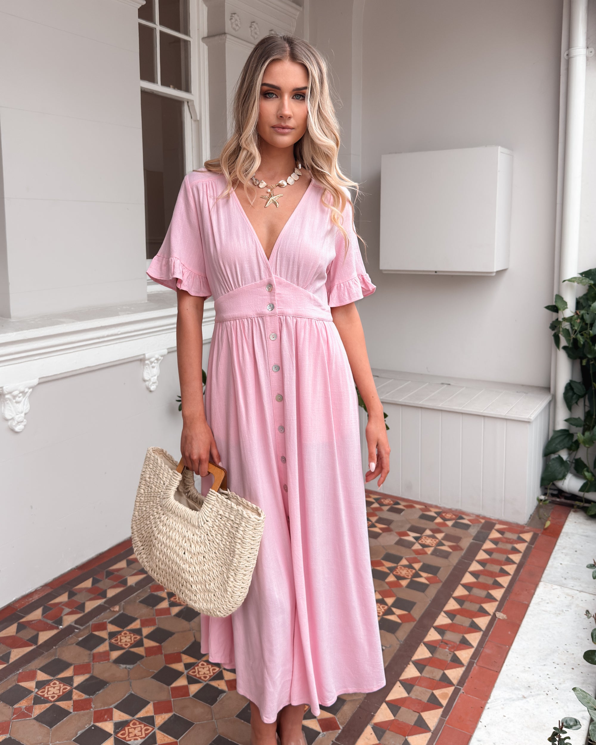 Korbela Dress - Powder Pink