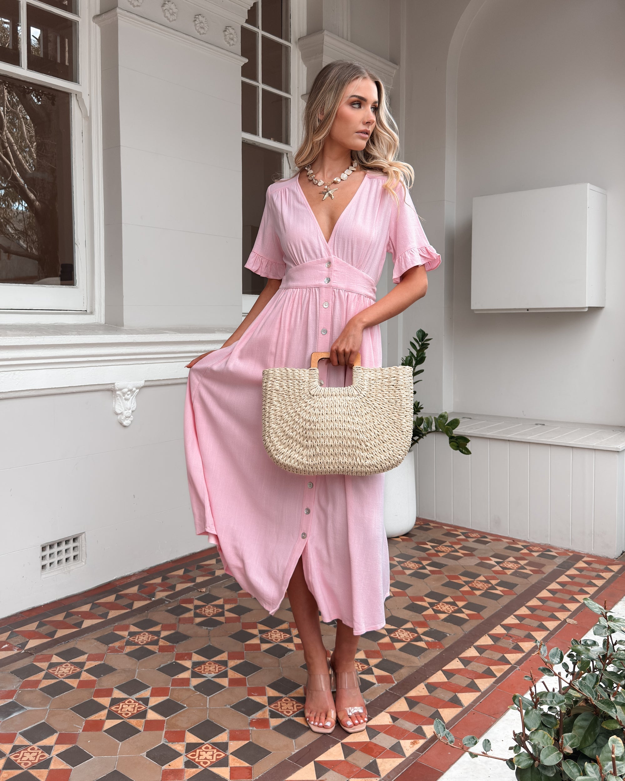 Korbela Dress - Powder Pink