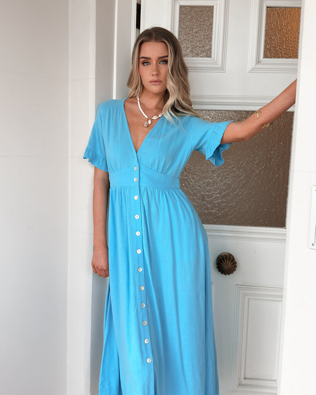 Korbela Dress - Sky Blue