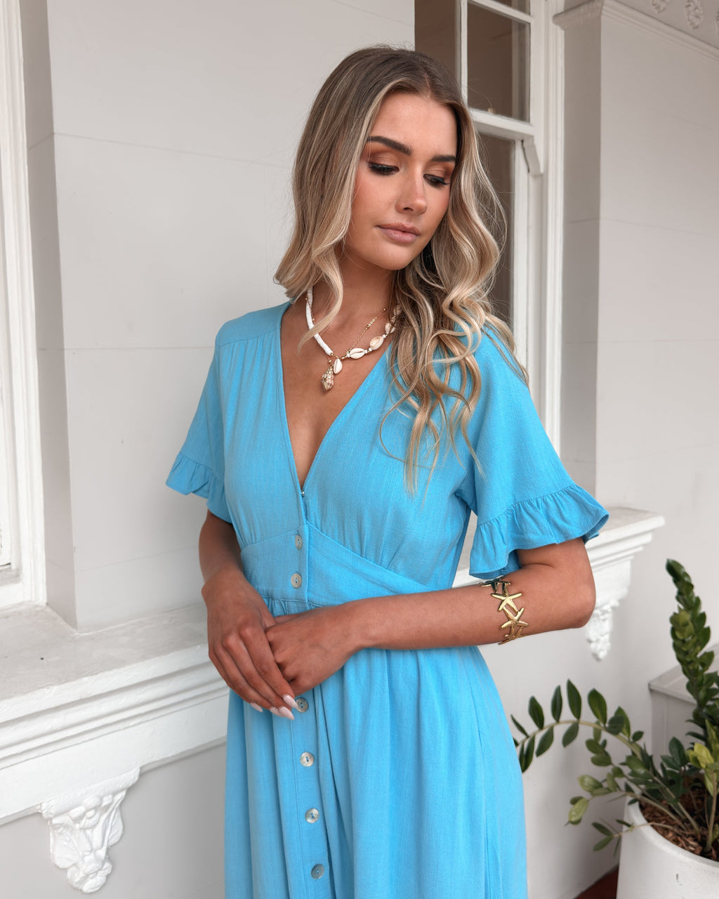Korbela Dress - Sky Blue