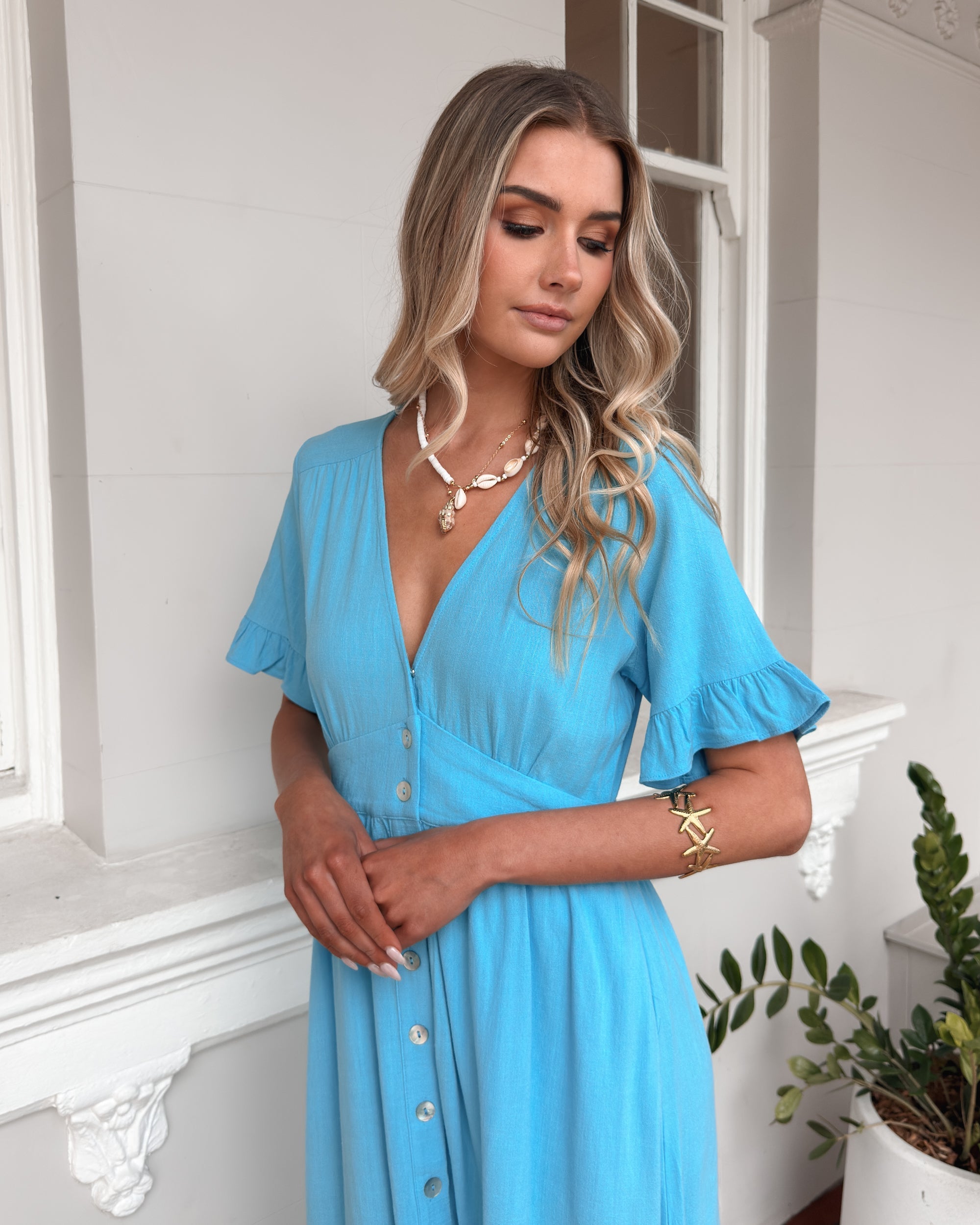 Korbela Dress - Sky Blue