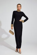 Leonie Black Backless Maxi Dress