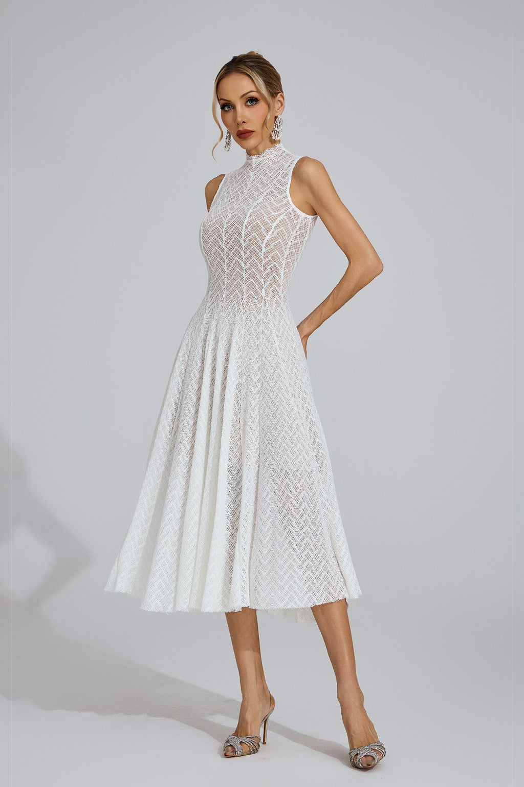 Lucas White Sleeveless Maxi Dress