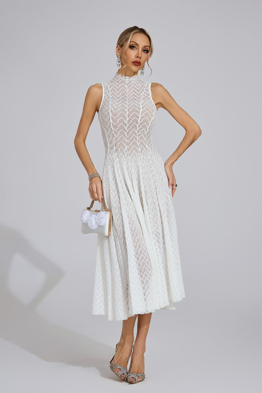 Lucas White Sleeveless Maxi Dress