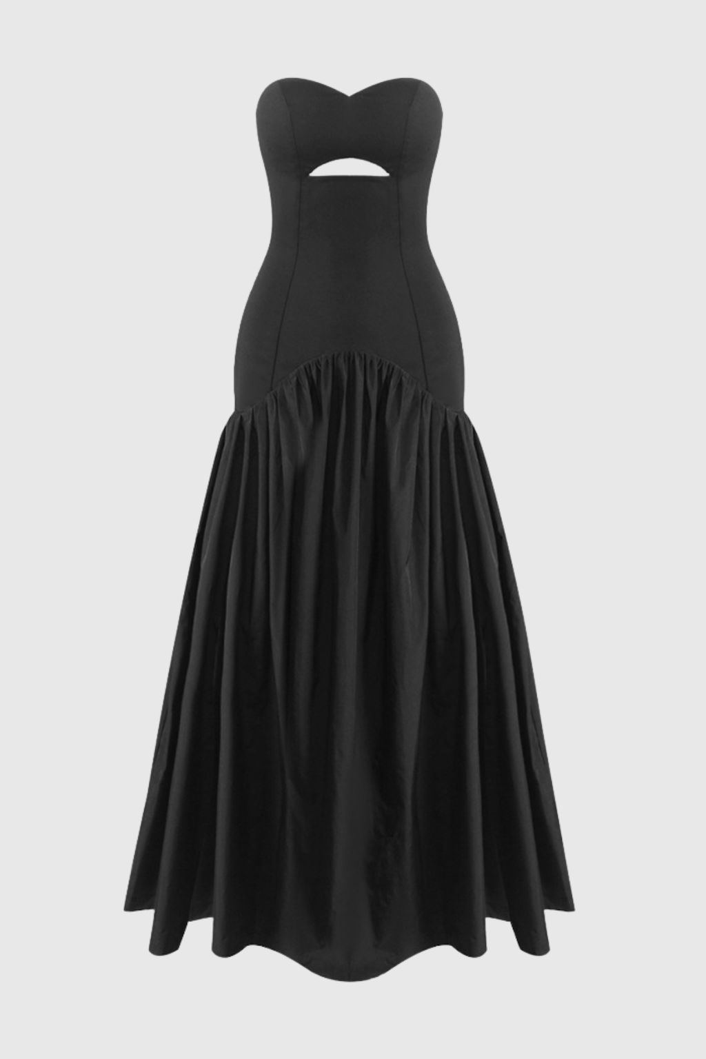 Lvren Strapless Cutout Ball Maxi Dress