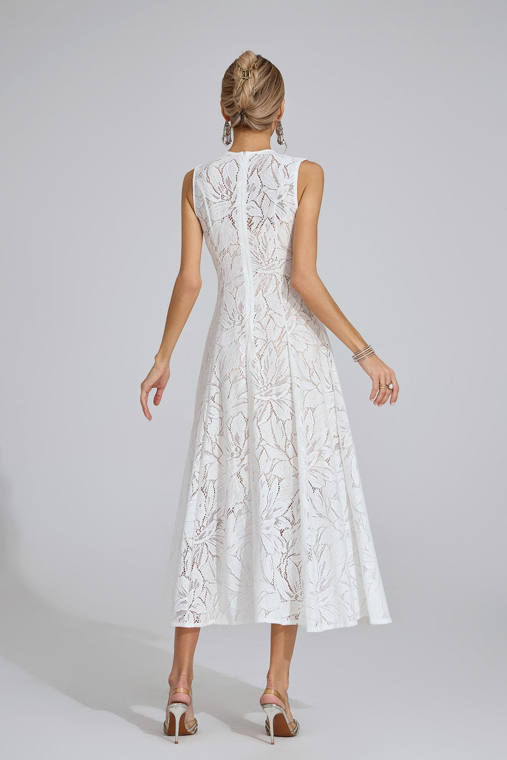 Mair White Lace Maxi Dress