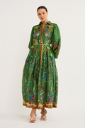 Marcella Balloon Sleeve Animal Maxi Dress