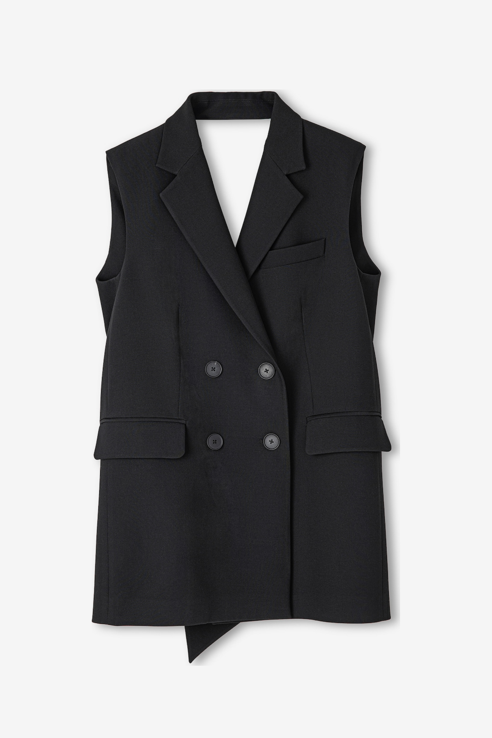 Matida Bow Backless Suit Vest Dress