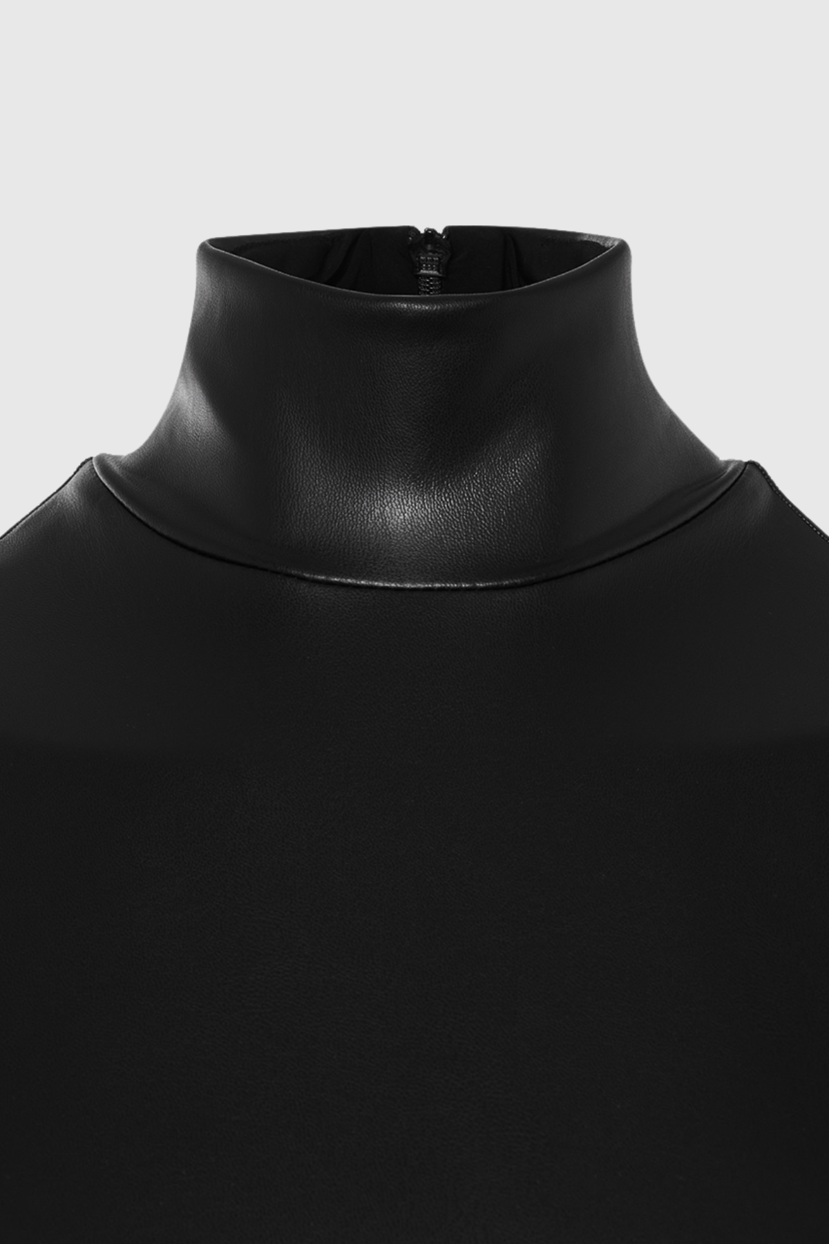 Mossa Sleeveless Leather Ruched Maxi Dress