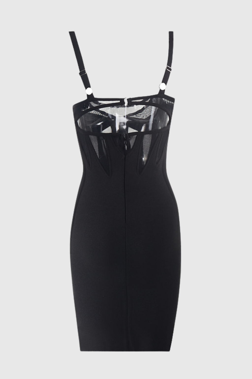 Nyomi Mesh See Through Sleeveless Mini Dress
