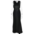 Cocktail Evening Dress Sling Swing Collar Dress Backless Lace Up Maxi Dress