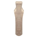 Fall Khaki Tube Top Dress Maxi Dress Personalized Design Slit Fashionable