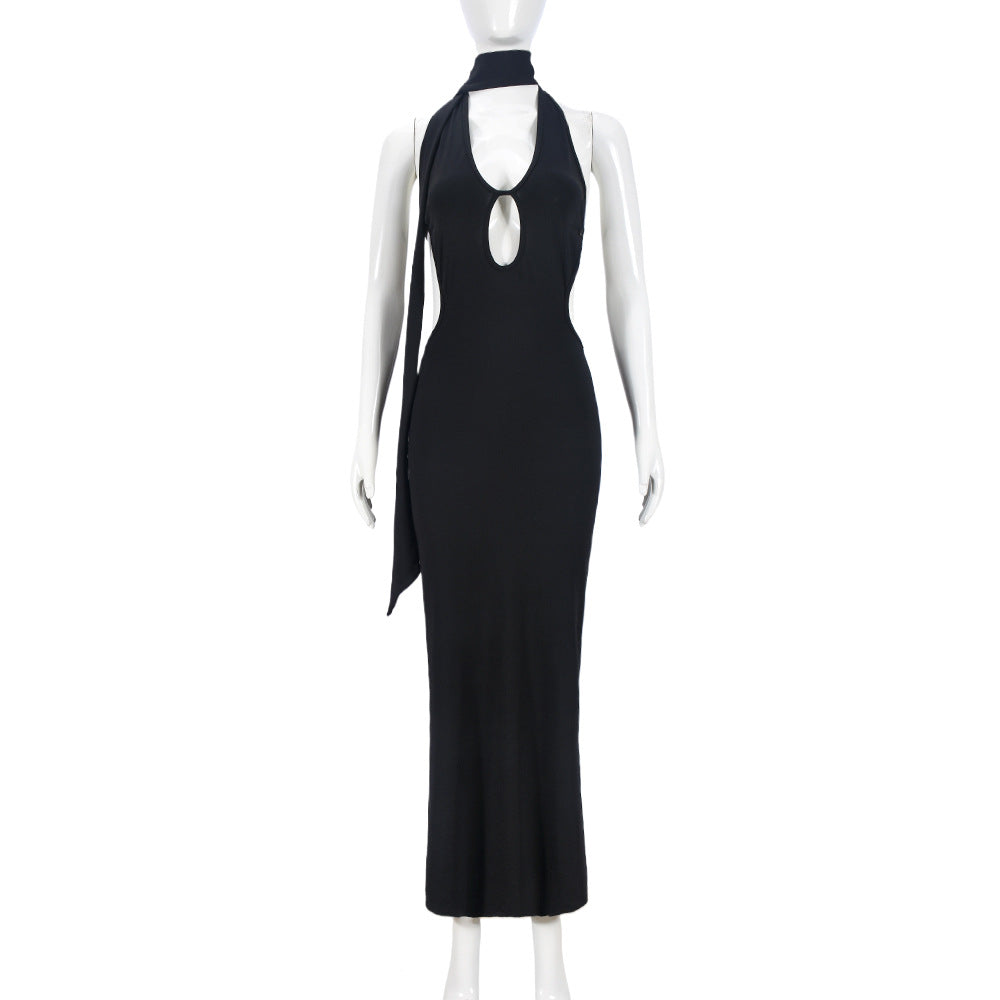 Dress Corset Hollow Out Cutout out Neck Hollow Out Cutout out Backless Slimming Maxi Dress