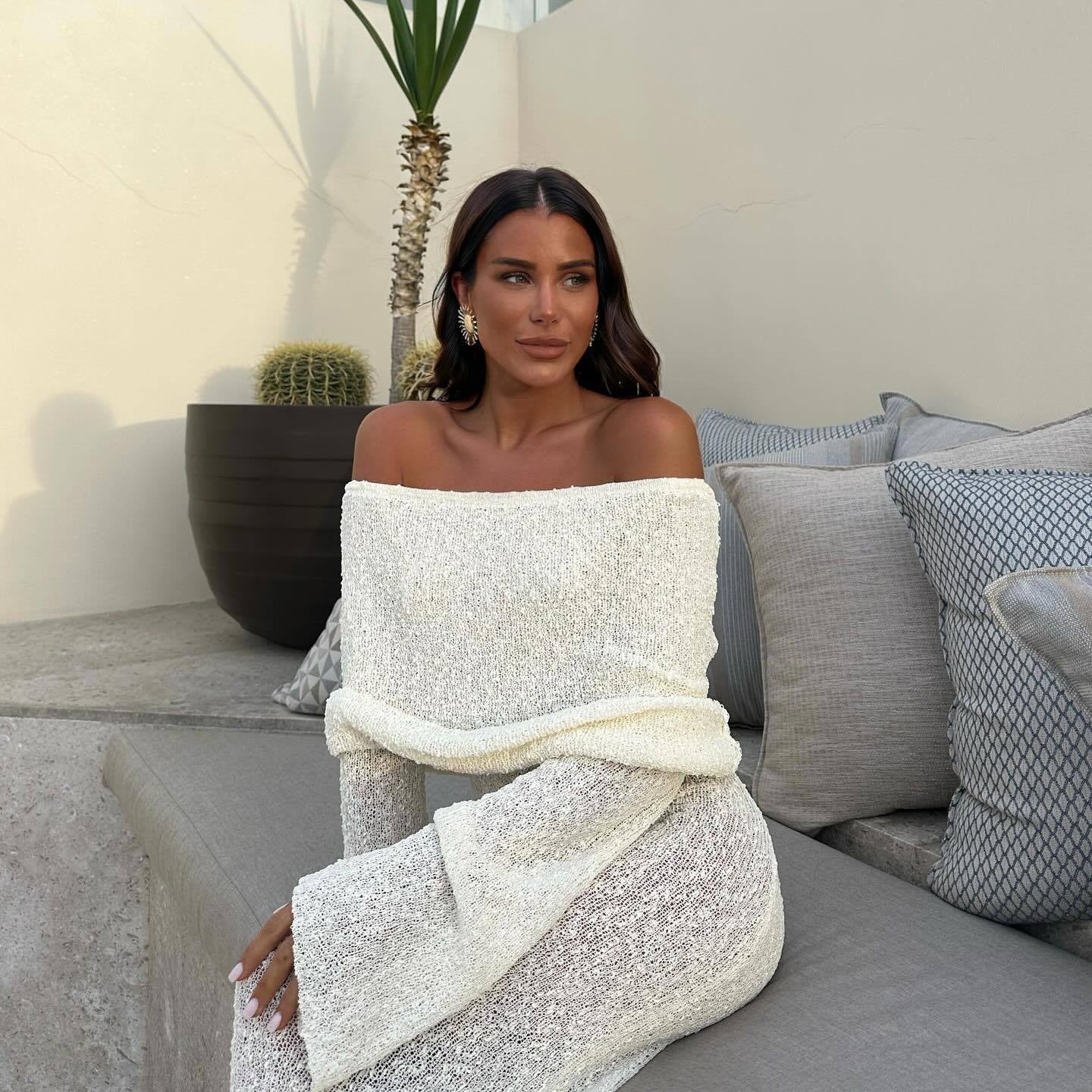 Nayara | Elegant Off Shoulder Maxi Dress