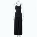 Halter Slim Fit Backless Hip Side Slit Maxi Dress