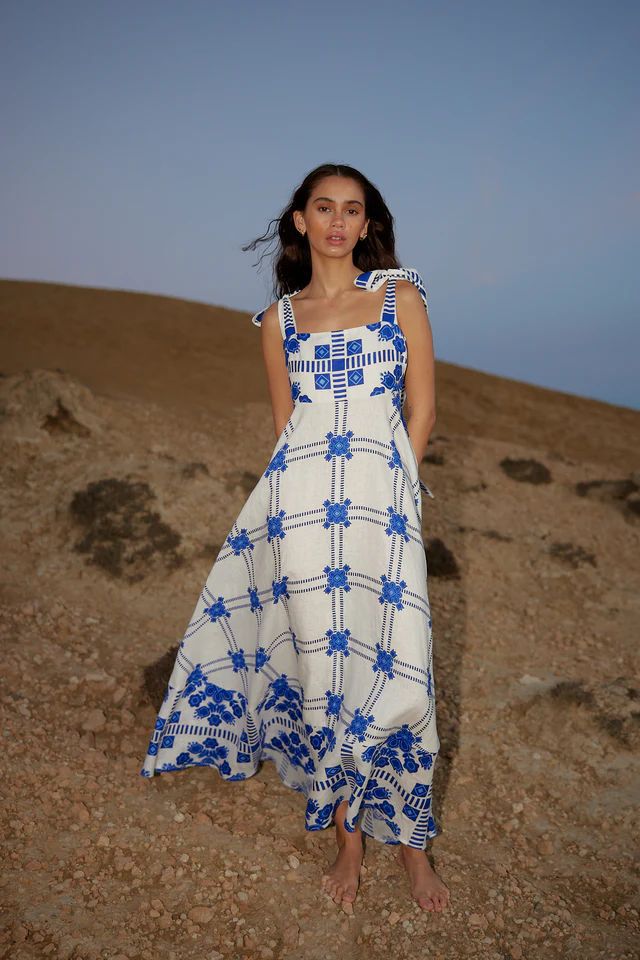 Vacation Halter Spaghetti Straps Maxi Dress Sleeveless Printed Dress