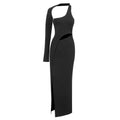 Design Single Sleeve Stretch Dress Bandage Dress Cropped Long Sleeve Maxi Dress