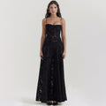 Black See through Cami Dress Backless Dress Maxi Dress Evening Dress