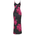 Sleeveless Strap Floral Print Maxi Dress