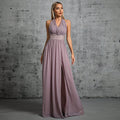 More than Multiple Wear Rope Cross Backless Bandage One Piece Dress Maxi Dress
