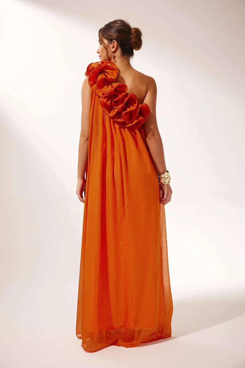Étoile One-Shoulder Floral Maxi Dress | Draped Silhouette | Evening