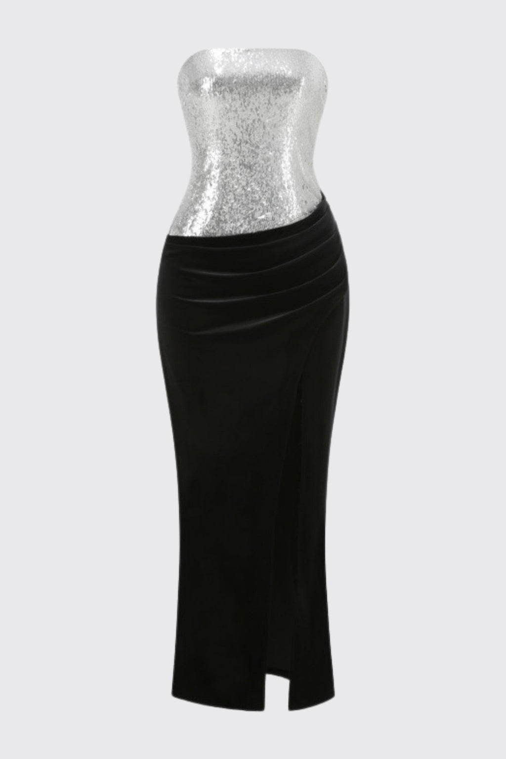 Othell Sequin Strapless Velvet Maxi Dress