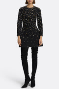 Pamaria Diamante Embroidery Mini Dress