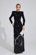 Persephone Black Diamond Maxi Dress