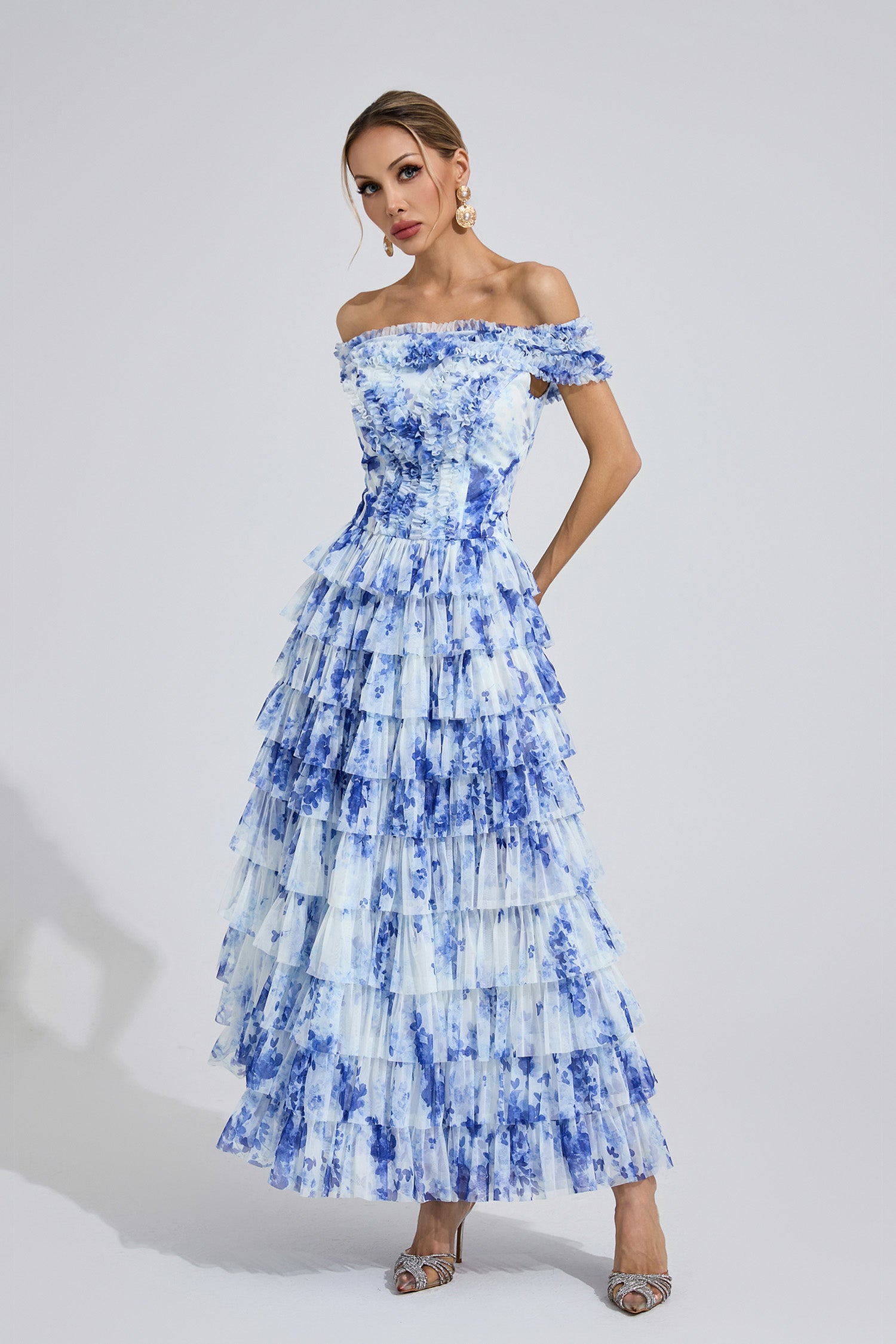 Rhiannon White Floral Maxi Dress