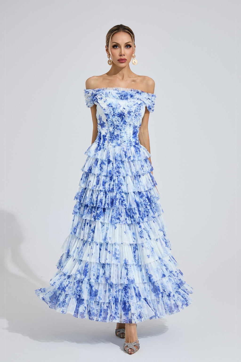 Rhiannon White Floral Maxi Dress