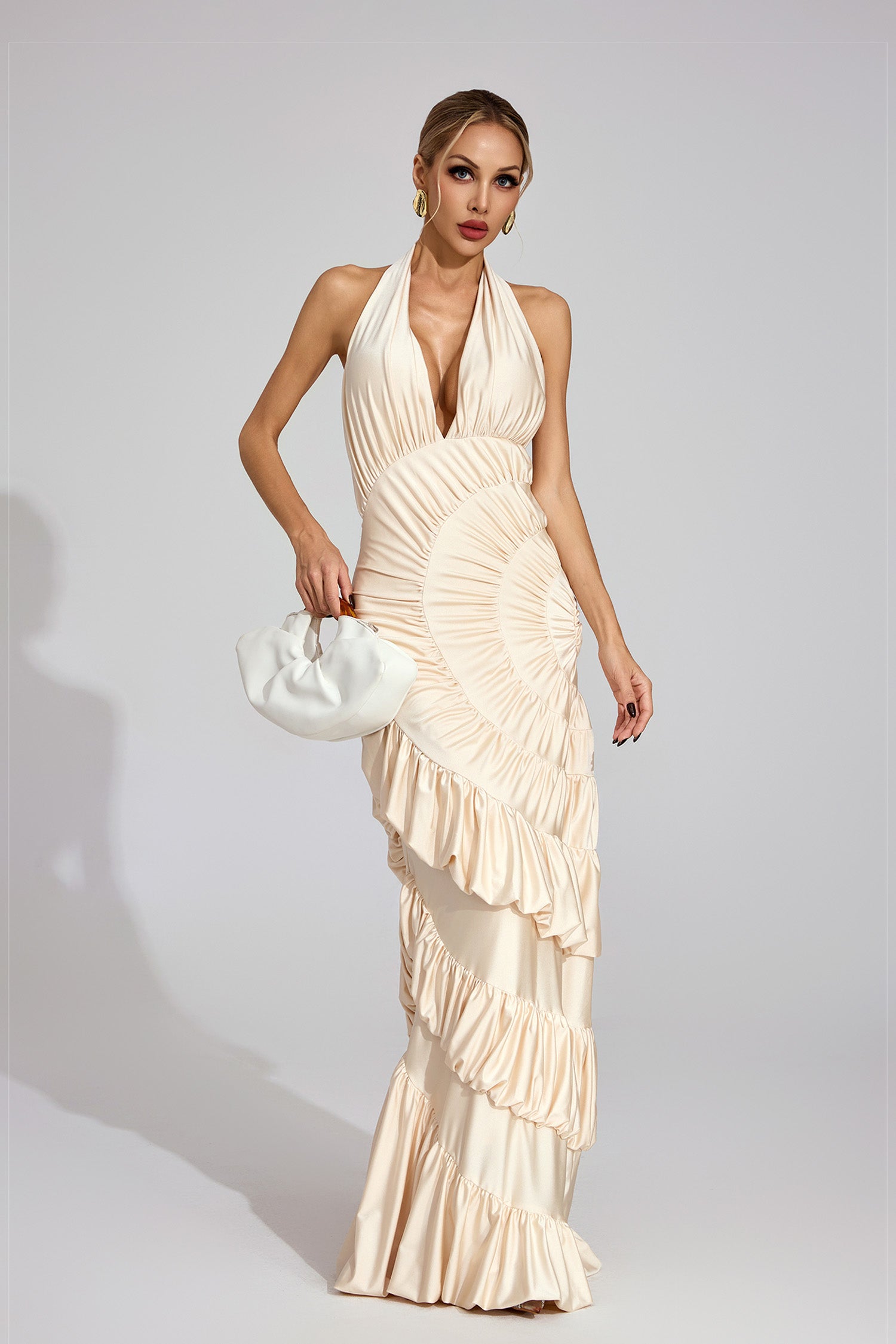 Romilly Apricot Mermaid Maxi Dress