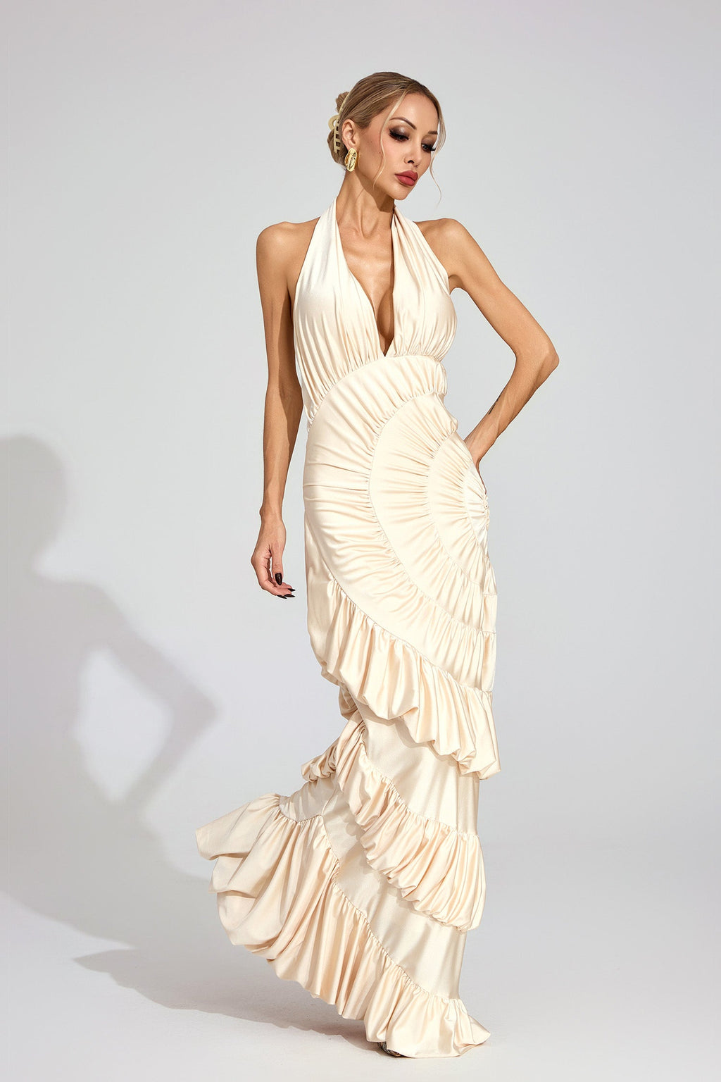 Romilly Apricot Mermaid Maxi Dress