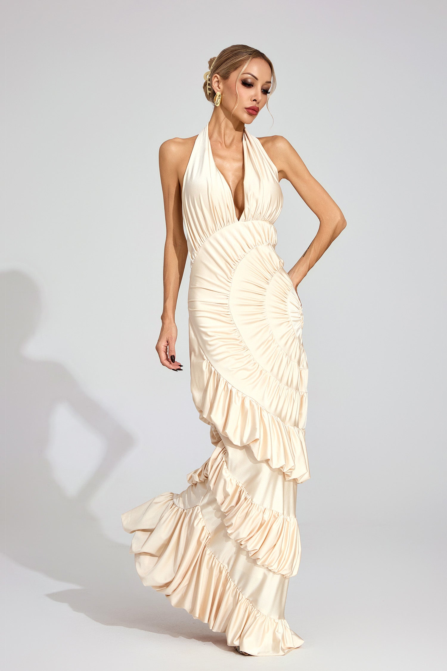 Romilly Apricot Mermaid Maxi Dress