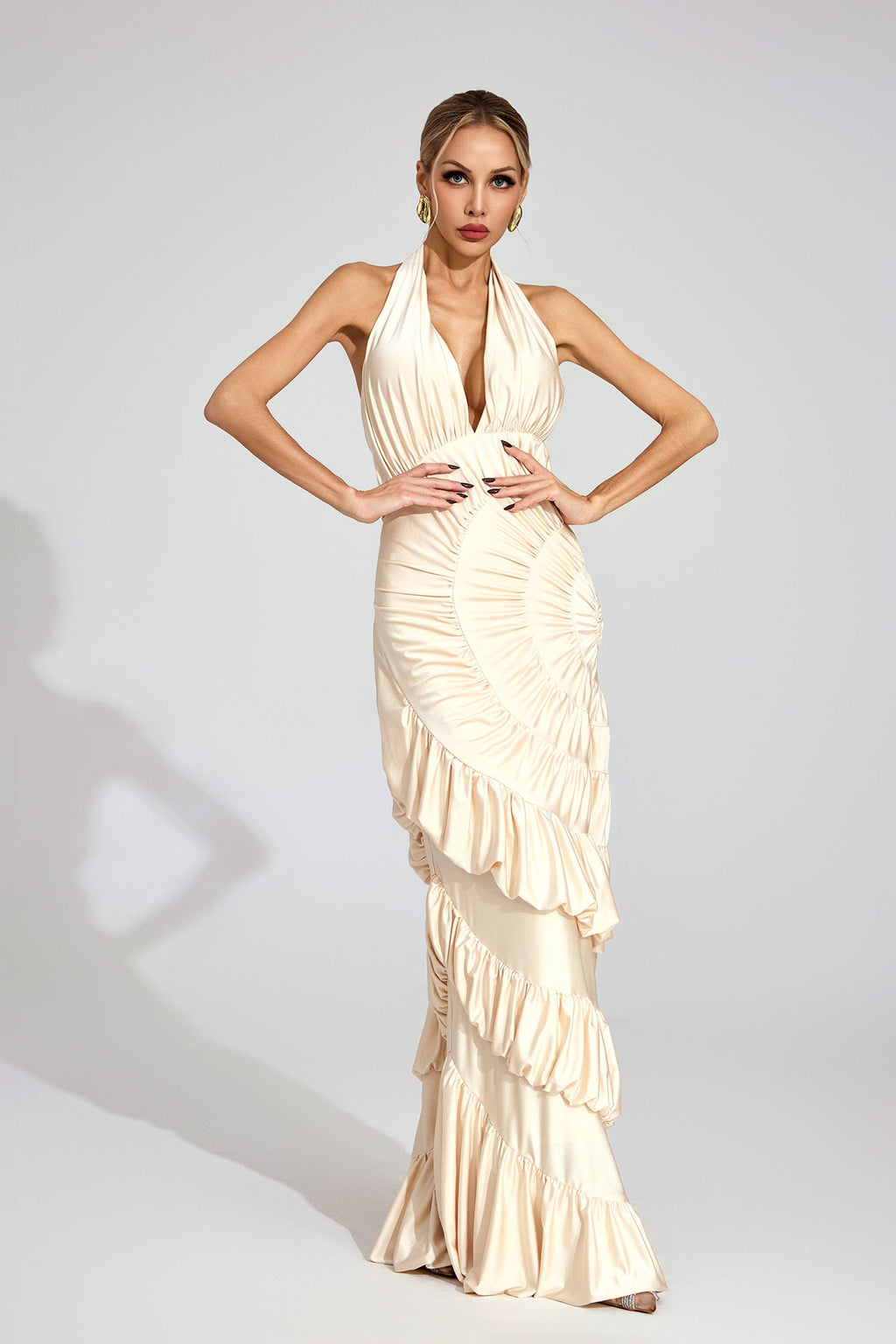 Romilly Apricot Mermaid Maxi Dress