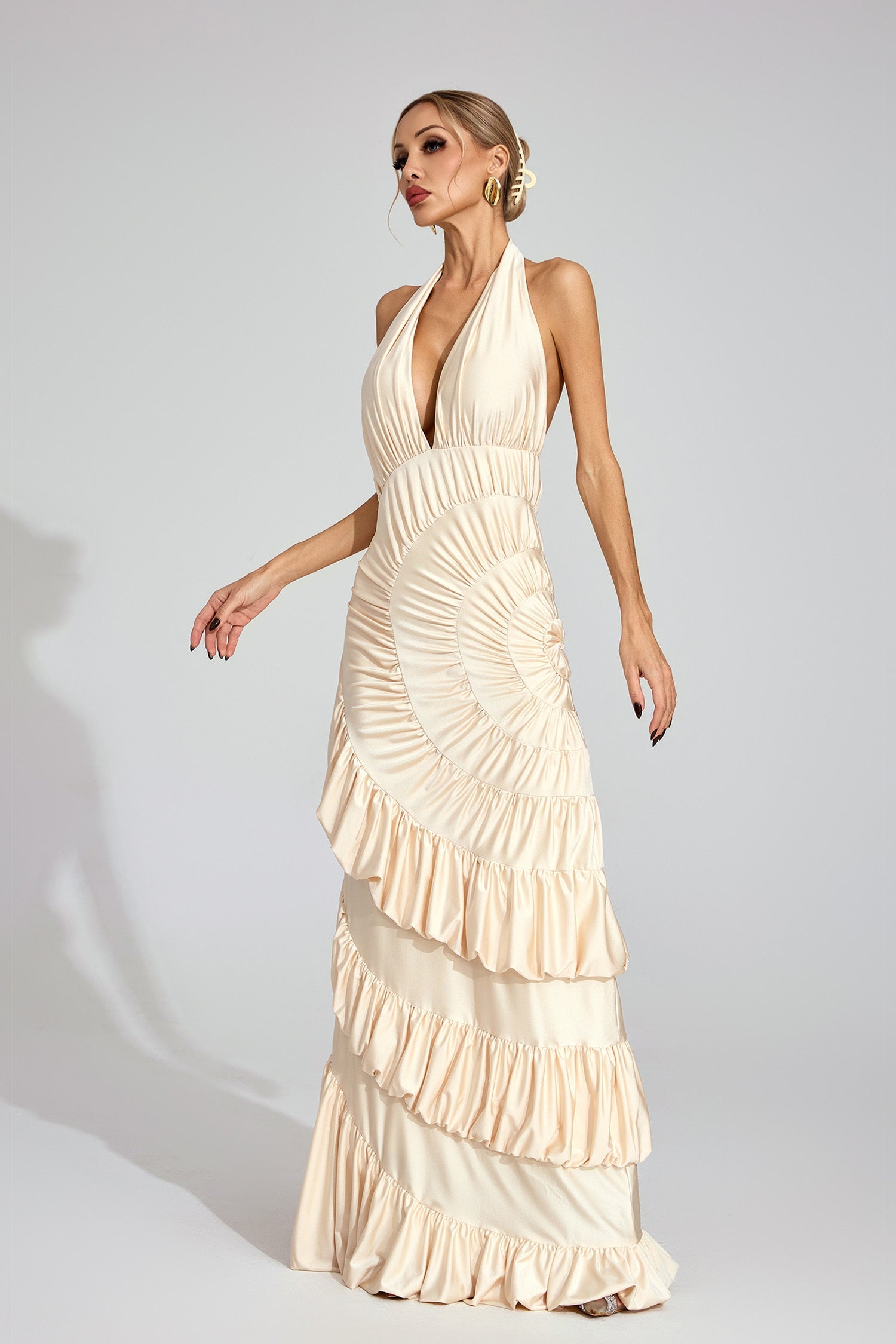 Romilly Apricot Mermaid Maxi Dress